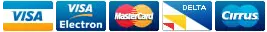 Supported Payment Cards - Visa, MasterCard, Cirrus