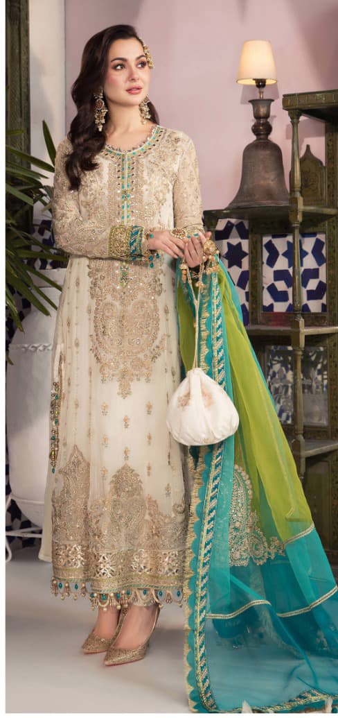 Dania Lawn Luxury Lawn Suit - Handcrafted Pakistani Embroidered Dress