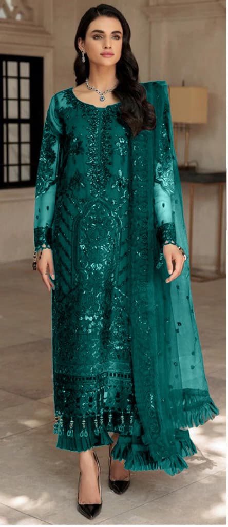 Zoya Nocturne Lawn Embroidered Lawn Suit - Handcrafted Pakistani Embroidered Dress