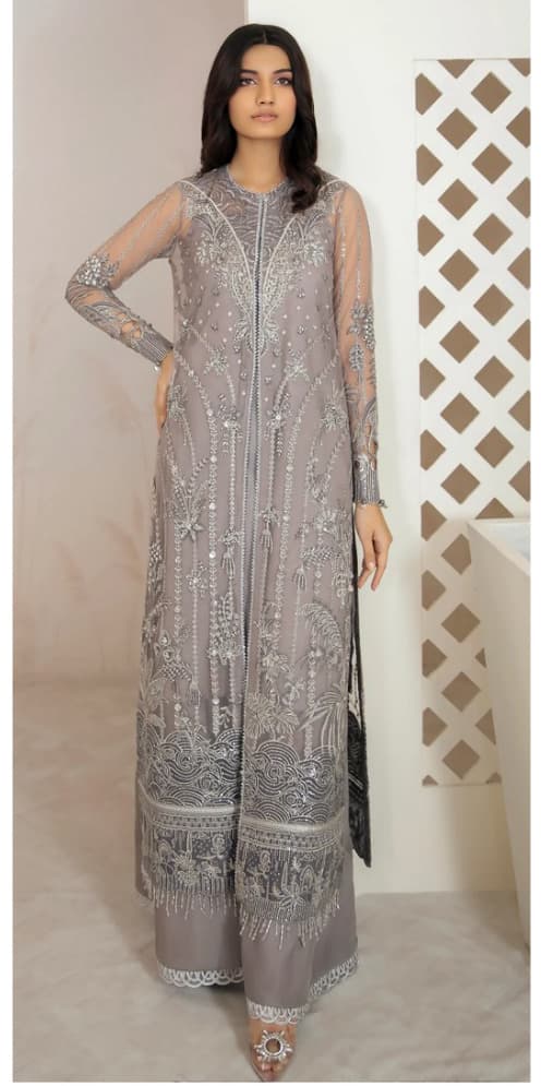 Hoorain Luxury Lawn Suit - Handcrafted Pakistani Embroidered Dress