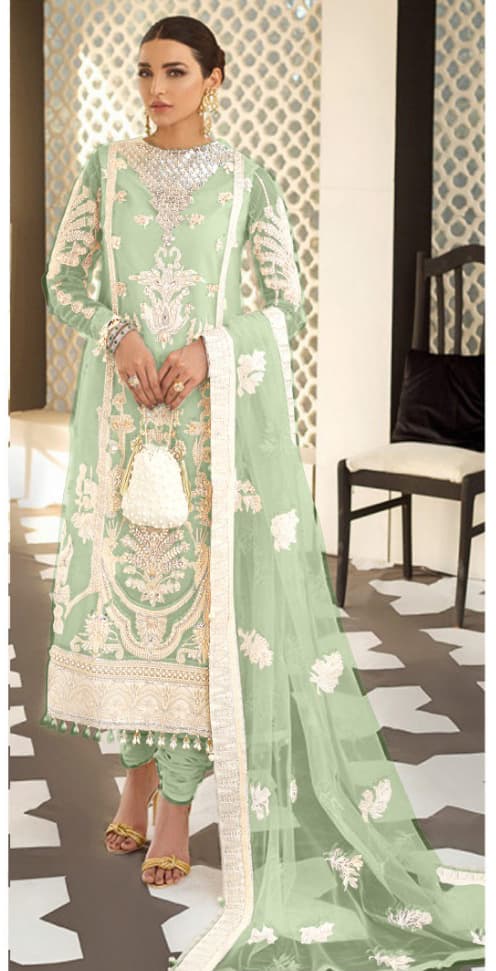 Meher Lawn Embroidered Lawn Suit - Handcrafted Pakistani Embroidered Dress