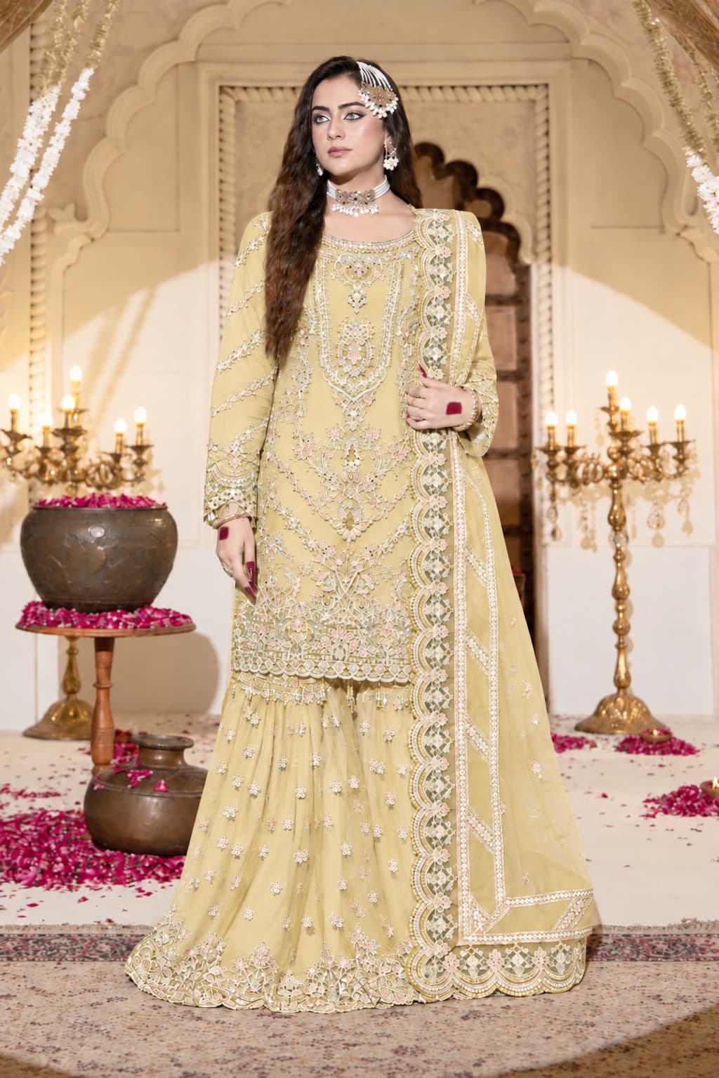 Momina Stitched Suit - Handcrafted Pakistani Embroidered Dress