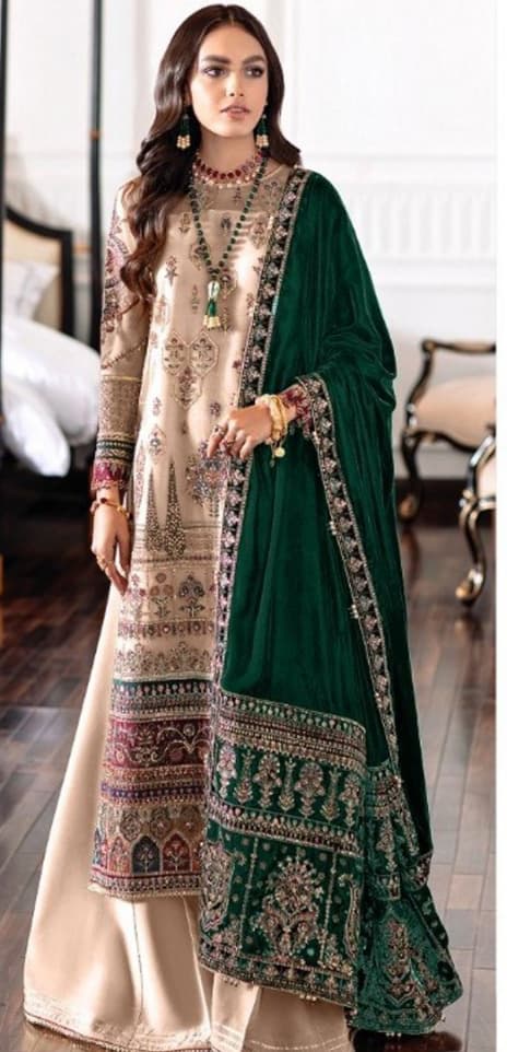 Rameen Stitched Suit - Handcrafted Pakistani Embroidered Dress
