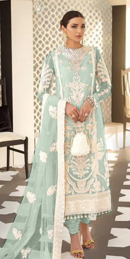Faryal Set Handcrafted Suit - Handcrafted Pakistani Embroidered Dress