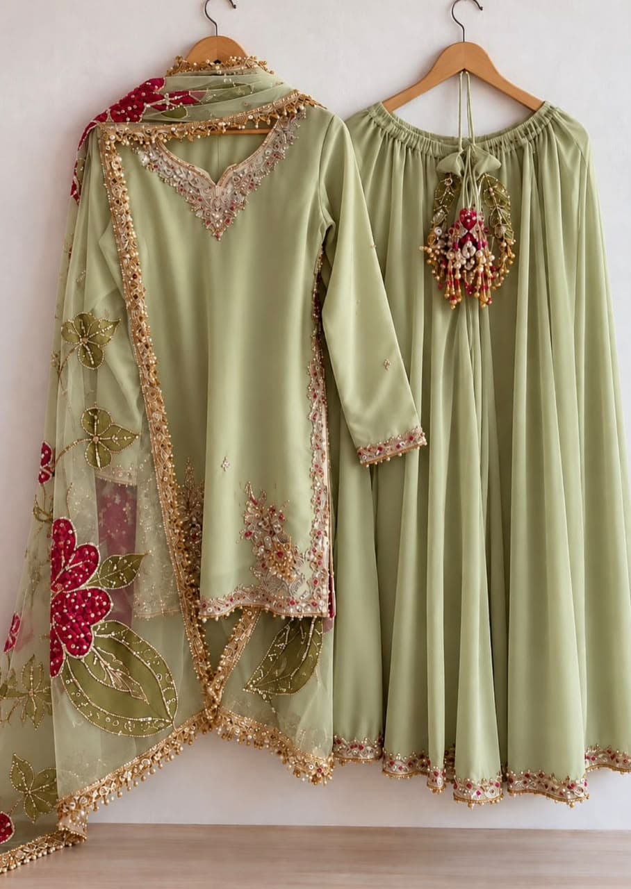 Aiman Embroidered Suit - Handcrafted Pakistani Embroidered Dress