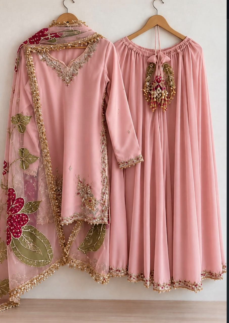 Hania Handcrafted Suit - Handcrafted Pakistani Embroidered Dress