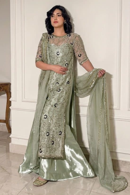 Zimal Embroidered Party Dress - Handcrafted Pakistani Embroidered Dress