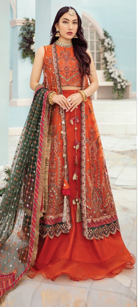 Mahira Set Festive Party Dress - Handcrafted Pakistani Embroidered Dress