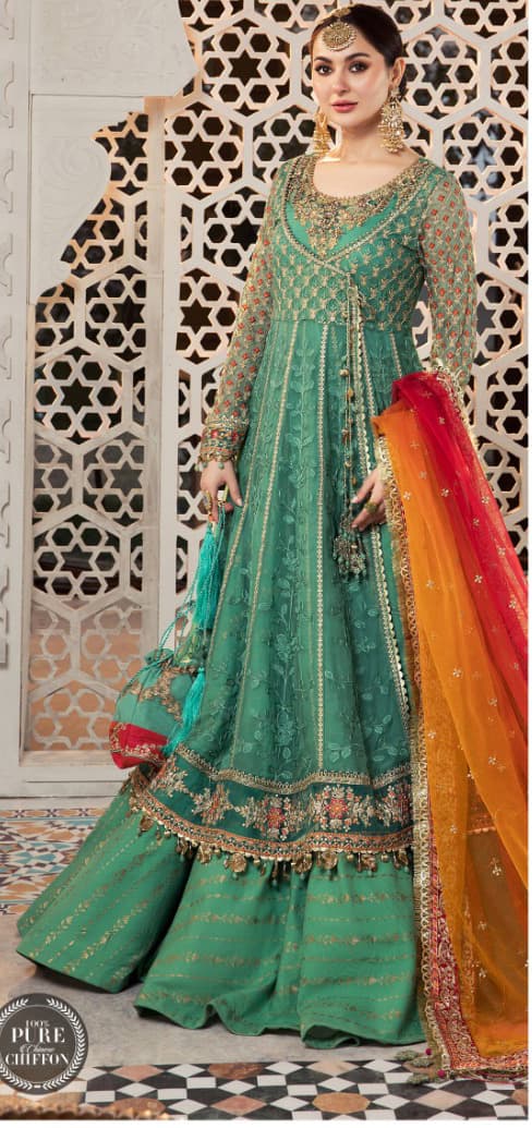 Bisma Handcrafted Party Dress - Handcrafted Pakistani Embroidered Dress