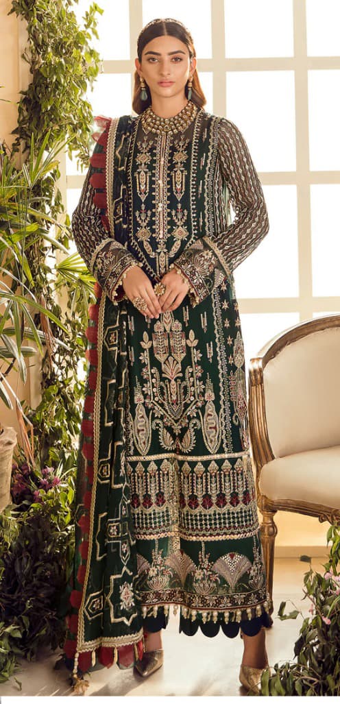 Inaya Festive Party Dress - Handcrafted Pakistani Embroidered Dress