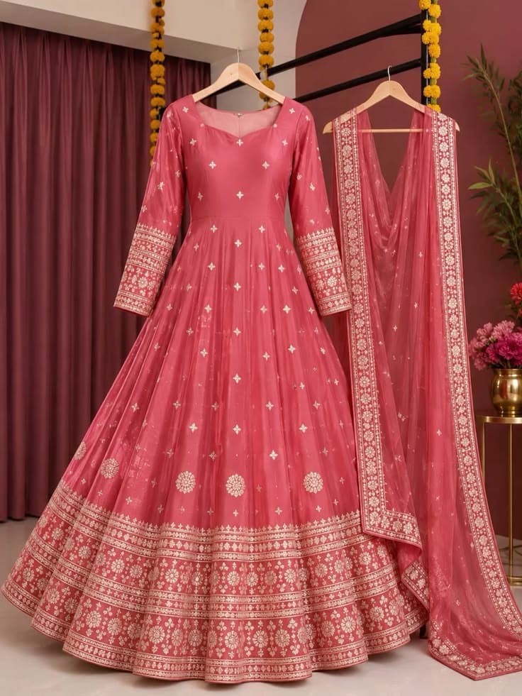 Bano Heritage Embroidered Bridal Gharara - Handcrafted Pakistani Embroidered Dress