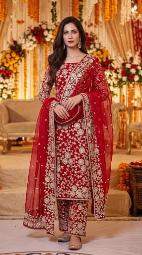 Alizeh Dusty Pink Pearl Embroidered Suit - Handcrafted Pakistani Embroidered Dress