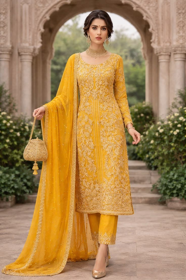 Bazeecha Handcrafted Party Dress - Handcrafted Pakistani Embroidered Dress