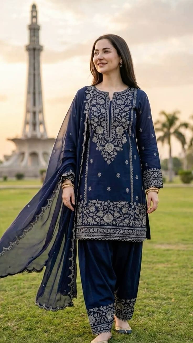 Gulzar Dusty Rose Embroidered Pret Ensemble - Handcrafted Pakistani Embroidered Dress