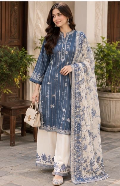 Samia Emerald Green Embroidered Stitched Attire - Handcrafted Pakistani Embroidered Dress