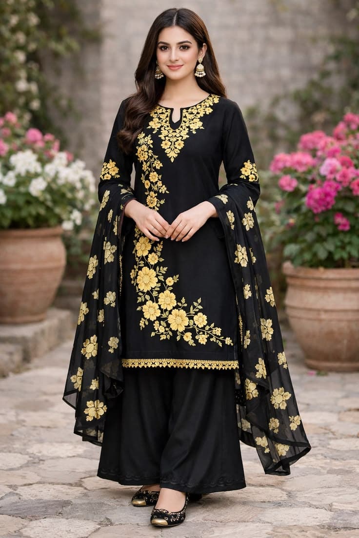 Zehra Soft Stitched Suit - Handcrafted Pakistani Embroidered Dress