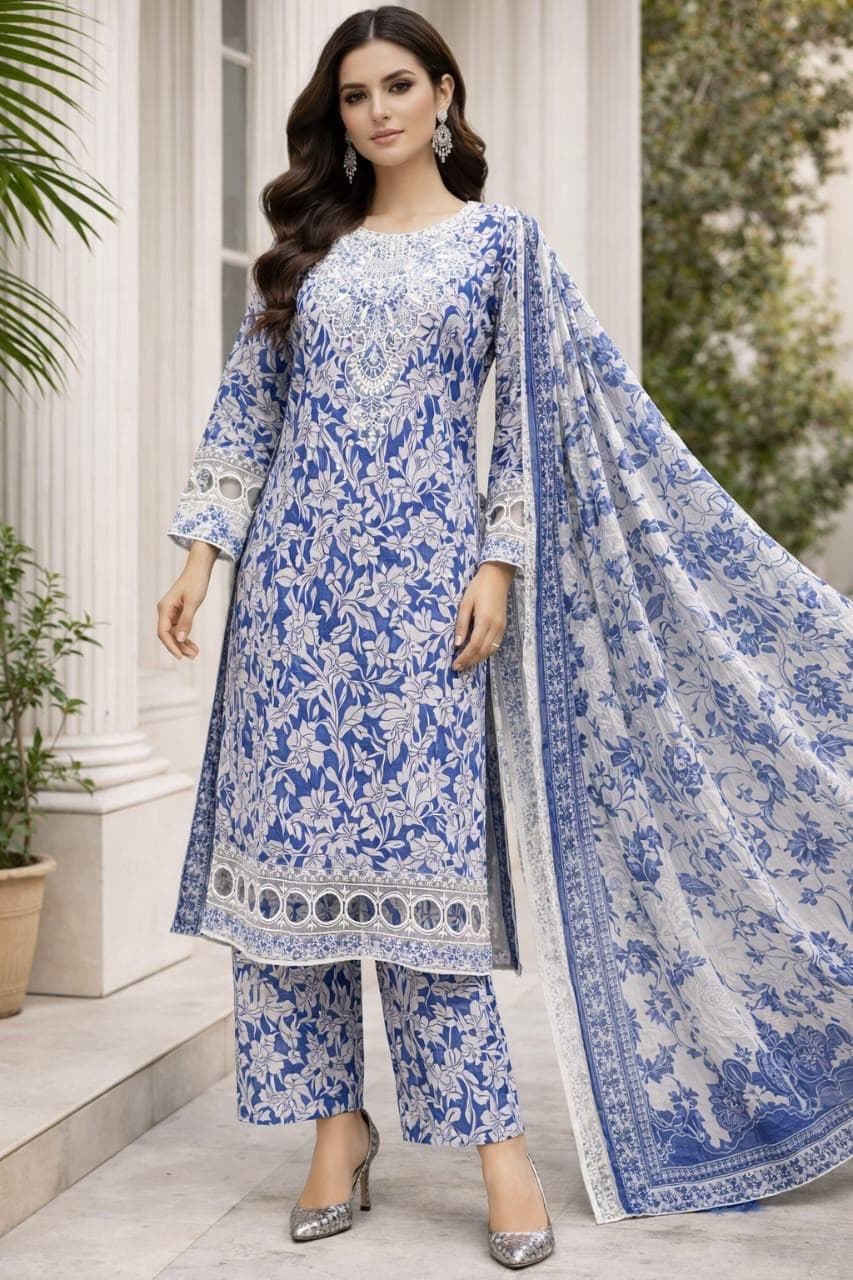 Inaya Embroidered Suit - Handcrafted Pakistani Embroidered Dress