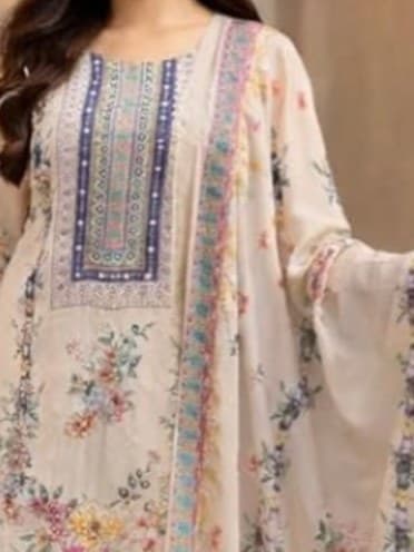 Gul-e-dawoodi Embroidered Lawn Suit thumbnail 2