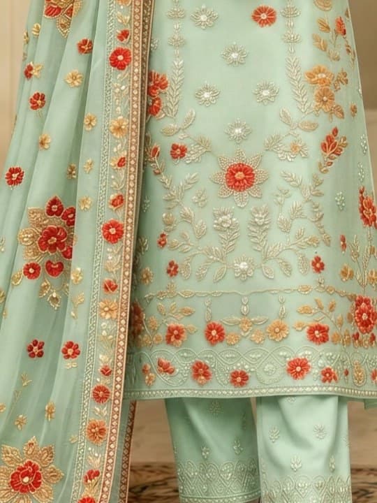 Nisa Lawn Embroidered Lawn Suit thumbnail 3