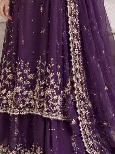 Shama Metallic Embroidered Party Dress thumbnail 3