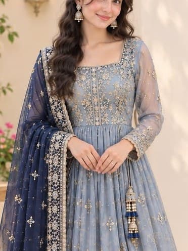 Shehnaz Metallic Flared Maxi Dress thumbnail 2